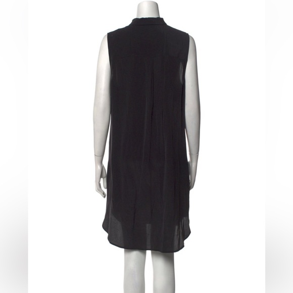 EQUIPMENT Femme black 100% silk Button-up Shift‎ Dress Large - Picture 3 of 3